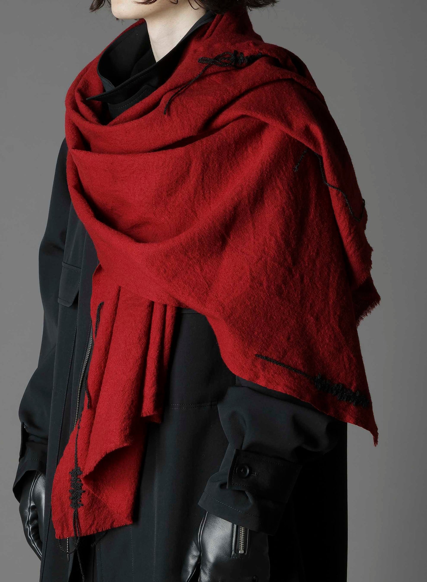 TETANY WOOL HAND STITCH SCARF