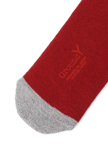 WOOL COTTON TWO TONE TUBE SOCKS