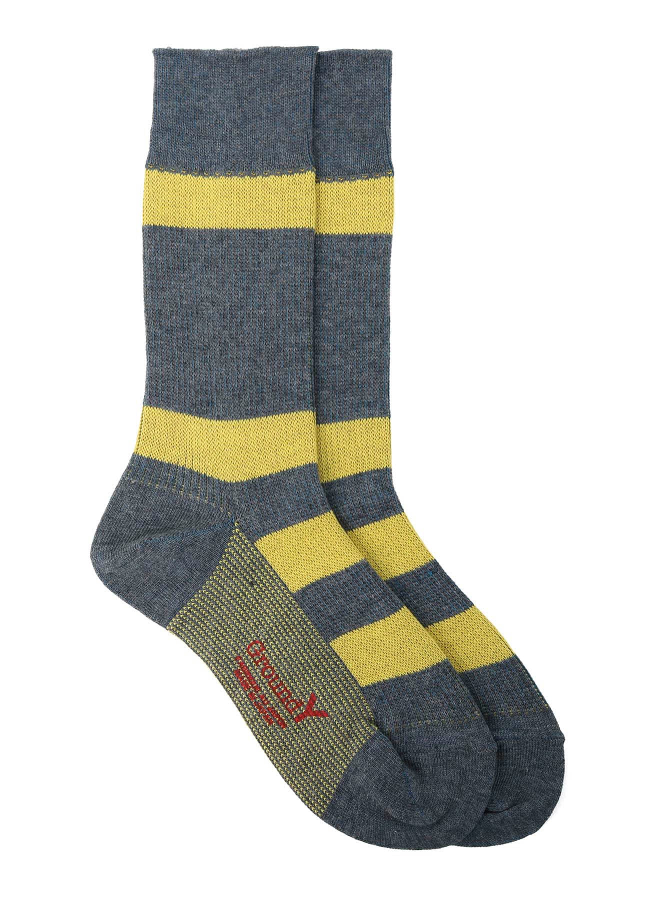 COTTON ACRYLIC BORDER SOCKS