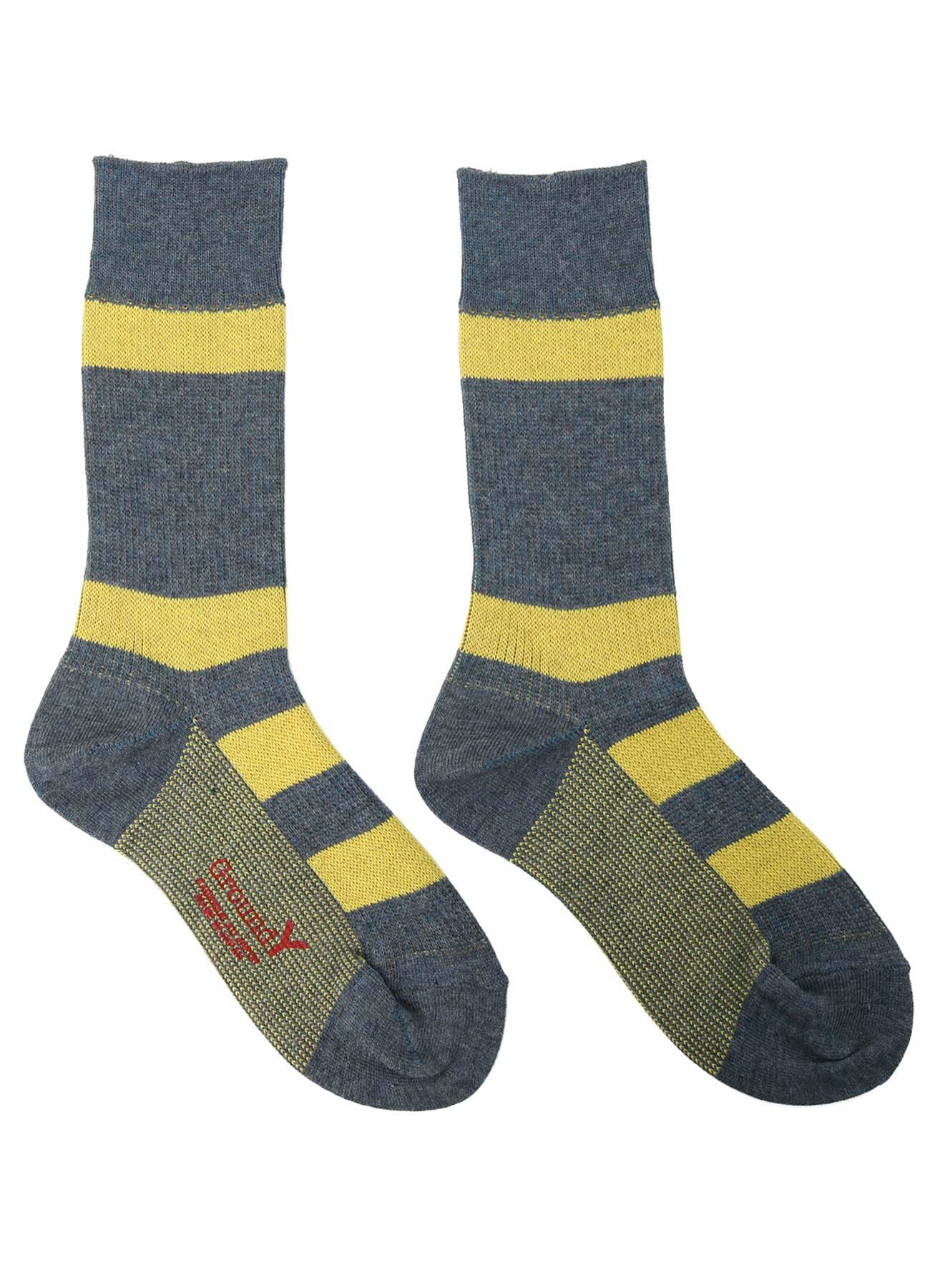 COTTON ACRYLIC BORDER SOCKS