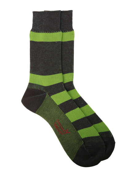 COTTON ACRYLIC BORDER SOCKS