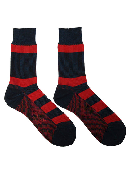 COTTON ACRYLIC BORDER SOCKS