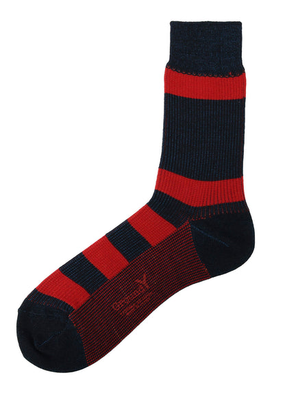 COTTON ACRYLIC BORDER SOCKS