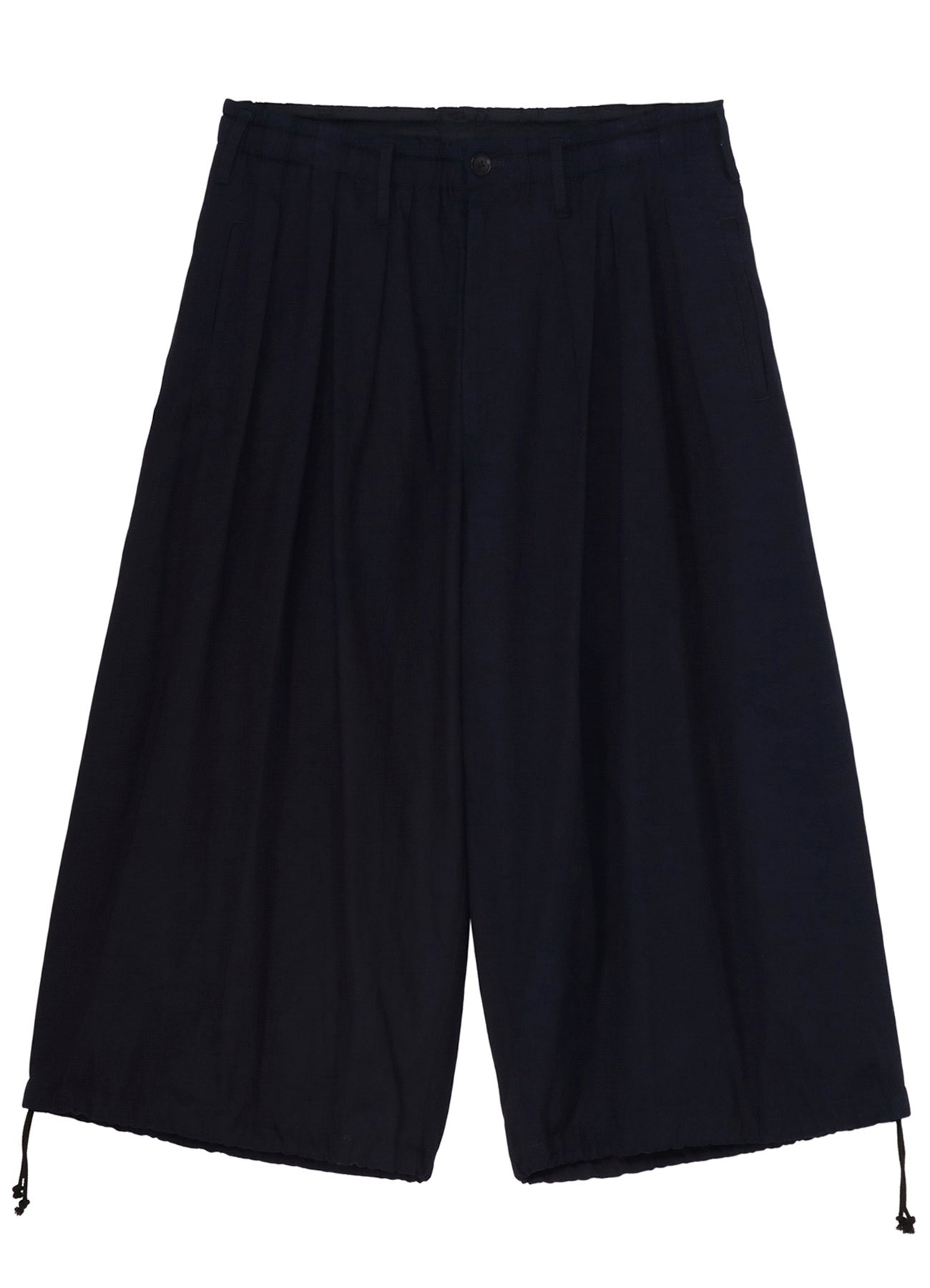 INDIGO DYED COTTON TWILL BALLOON PANTS