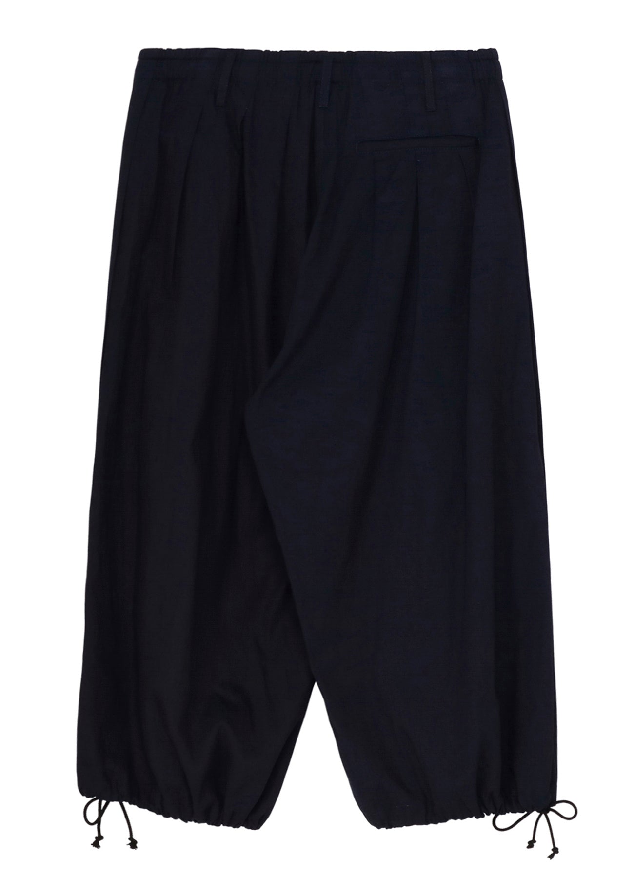 INDIGO DYED COTTON TWILL BALLOON PANTS