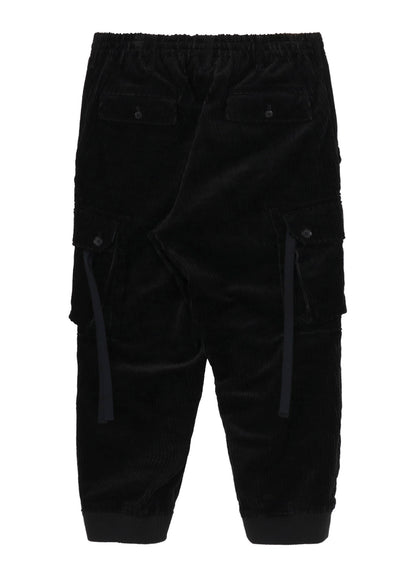 PAIR CORDUROY AIR TURNING RIBBED HEM CARGO