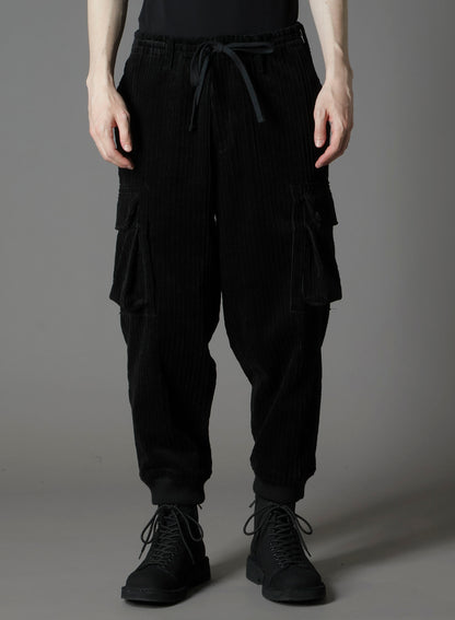 PAIR CORDUROY AIR TURNING RIBBED HEM CARGO