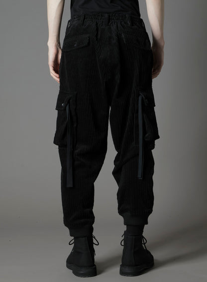 PAIR CORDUROY AIR TURNING RIBBED HEM CARGO
