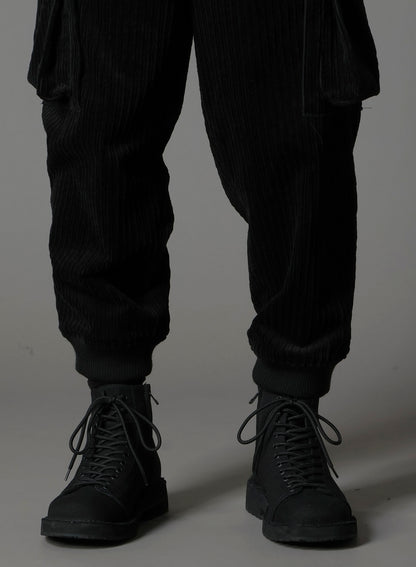 PAIR CORDUROY AIR TURNING RIBBED HEM CARGO