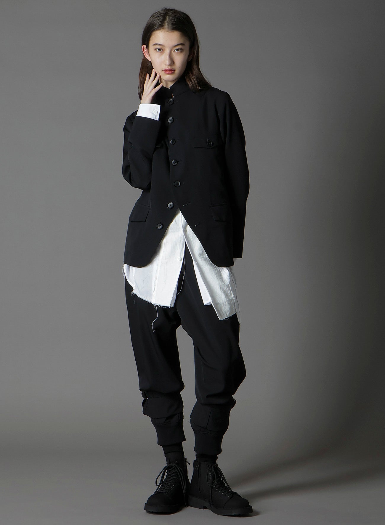 W/GABARDINE DOUBLE HEM RIB PANTS