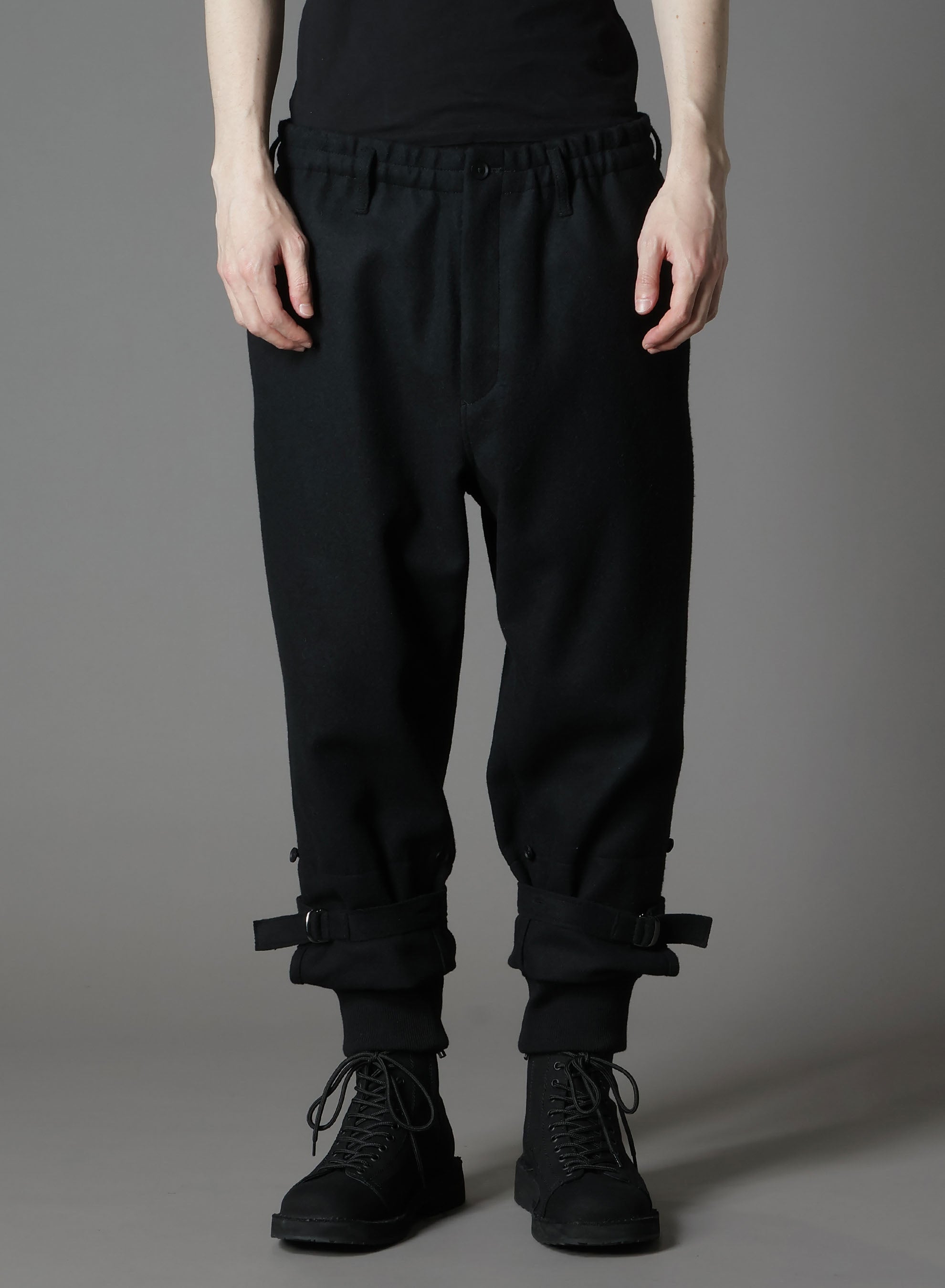 MELTON DOUBLE HEM RIB PANTS – THE SHOP YOHJI YAMAMOTO