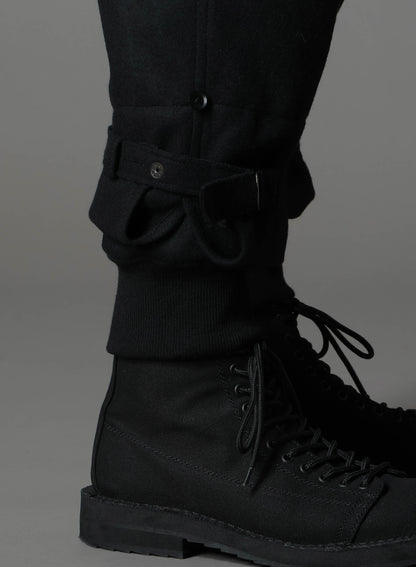 MELTON DOUBLE HEM RIB PANTS