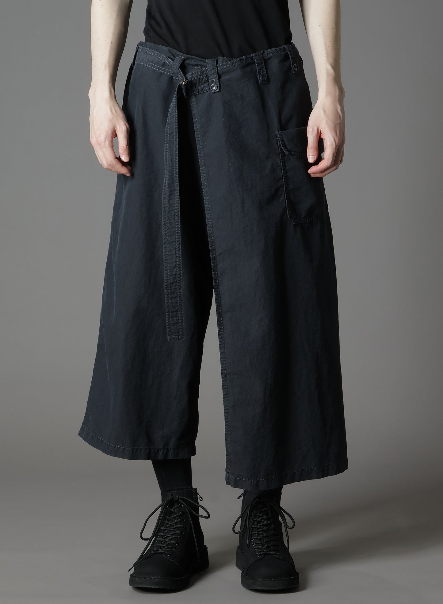 C/NY SULFUR DYEING STONE WASH BIO WRAP SKIRT PANTS
