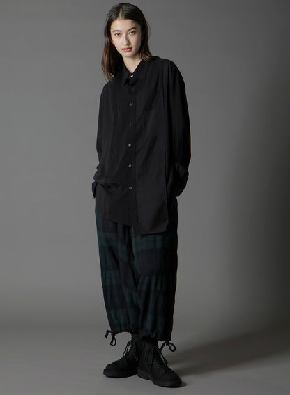 BIG REFINE  PLAID INSEAM BUTTON SAROUEL PANTS