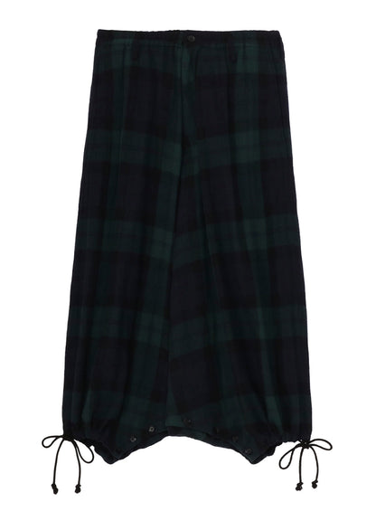 BIG REFINE  PLAID INSEAM BUTTON SAROUEL PANTS