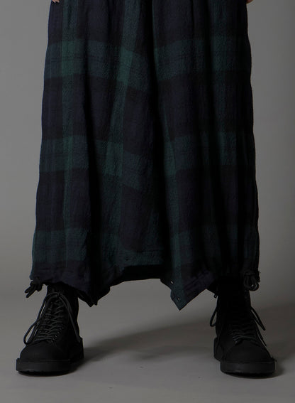 BIG REFINE  PLAID INSEAM BUTTON SAROUEL PANTS