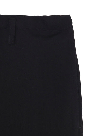 W/GABARDINE DOUBLE GAUZE PLEATED HALF PANTS
