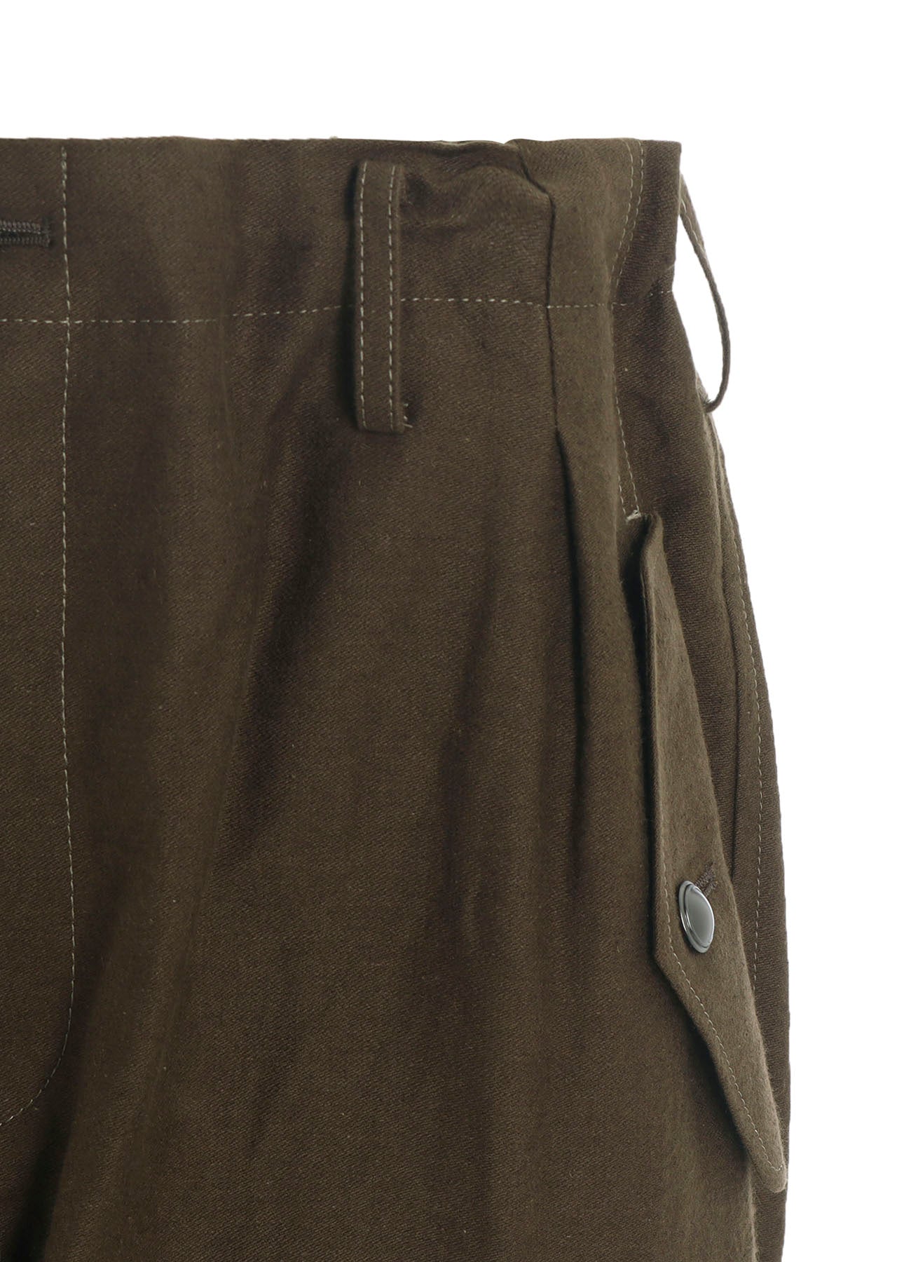 COTTON FLAX MOLESKIN POCKET SLIM PANTS