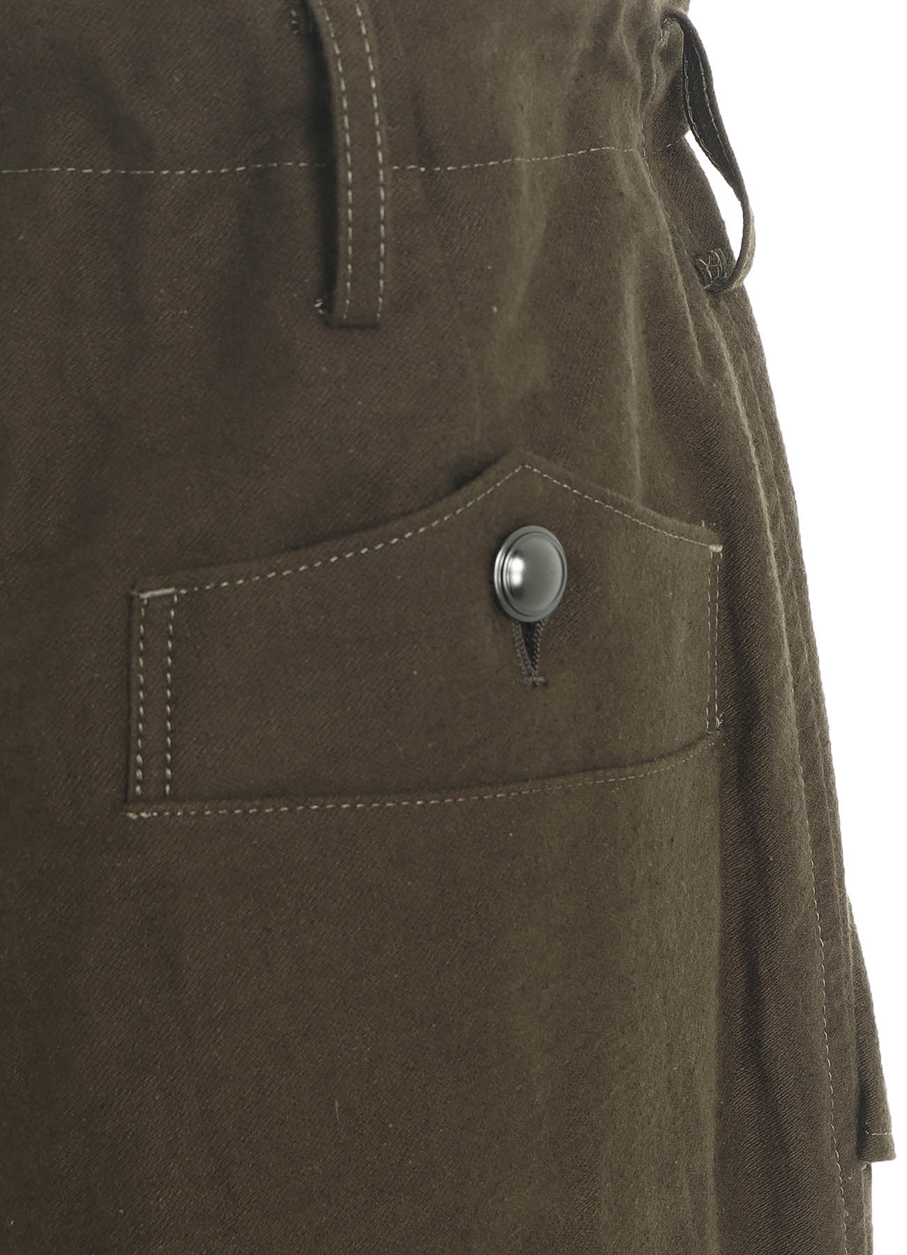 COTTON FLAX MOLESKIN POCKET SLIM PANTS