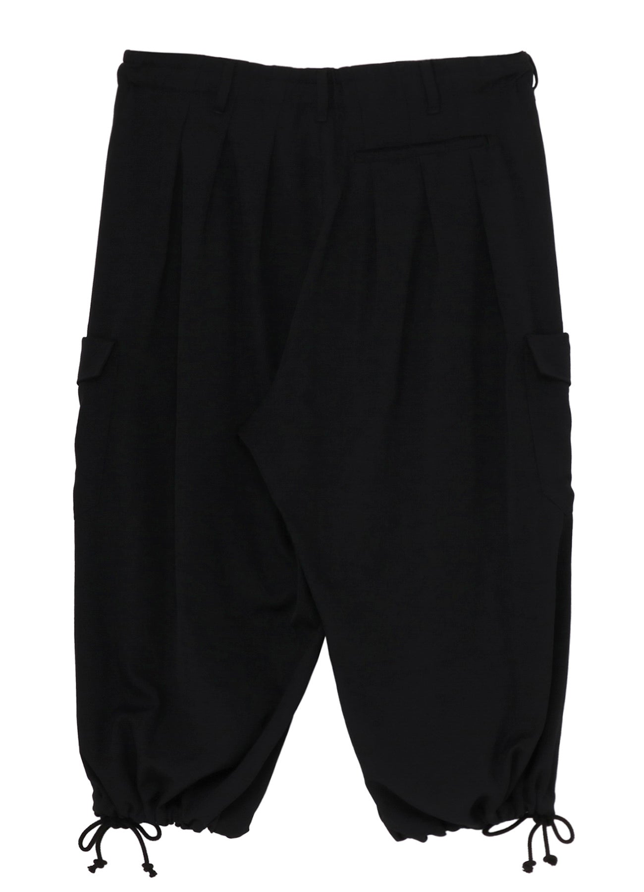 WOOL GABARDINE SIDE OUT PK BALLOON PANTS