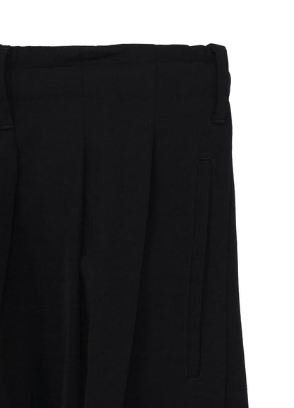 WOOL GABARDINE SIDE OUT PK BALLOON PANTS