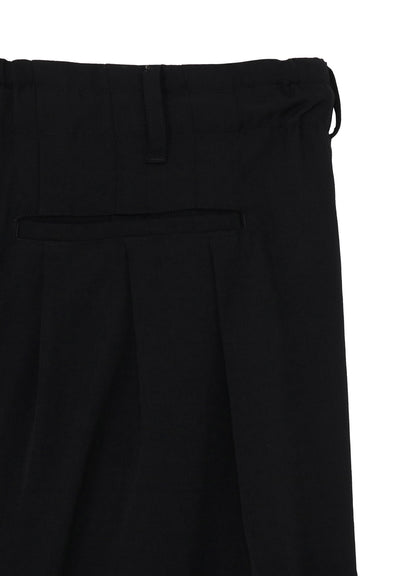 WOOL GABARDINE SIDE OUT PK BALLOON PANTS
