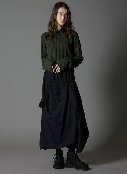 REFINE  PLAID + REFINE GAUZE SQUARE SKIRT