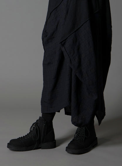 REFINE  PLAID + REFINE GAUZE SQUARE SKIRT