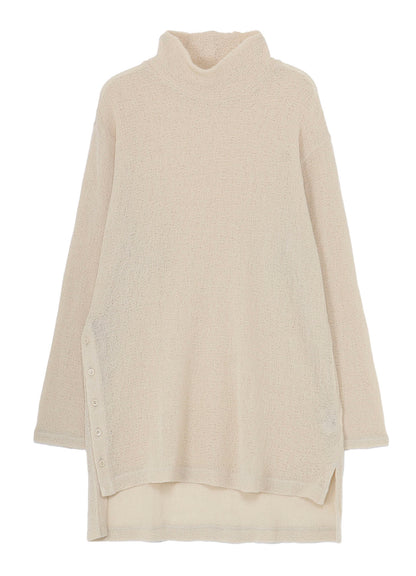 SPIDER WEB KNIT BIG TURTLENECK T-SHIRT