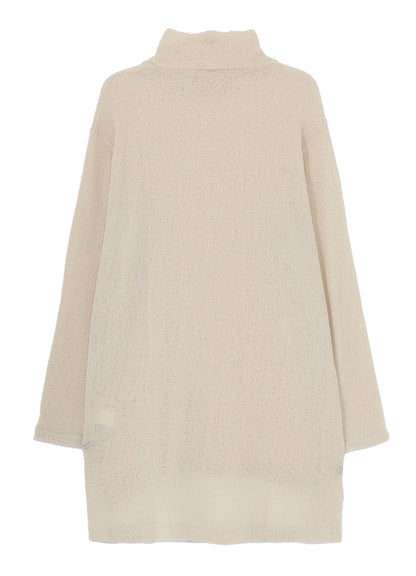 SPIDER WEB KNIT BIG TURTLENECK T-SHIRT