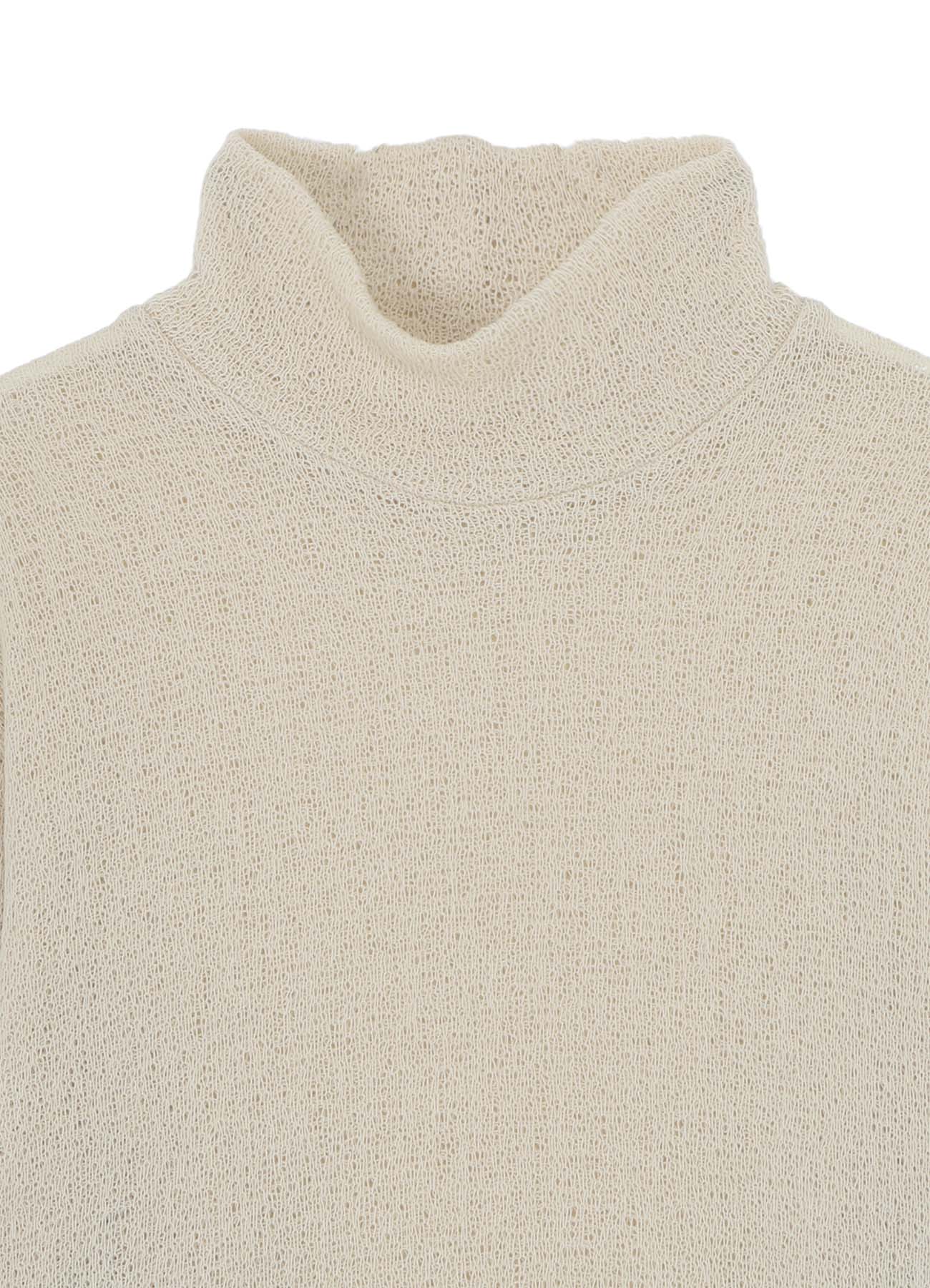 SPIDER WEB KNIT BIG TURTLENECK T-SHIRT