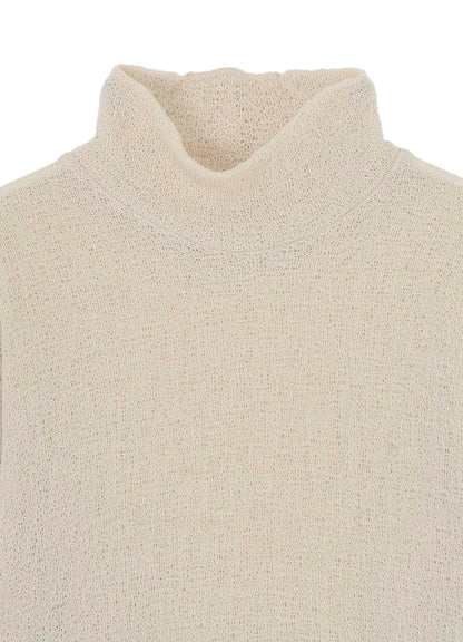 SPIDER WEB KNIT BIG TURTLENECK T-SHIRT