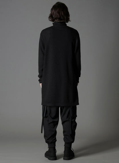 SPIDER WEB KNIT BIG TURTLENECK T-SHIRT