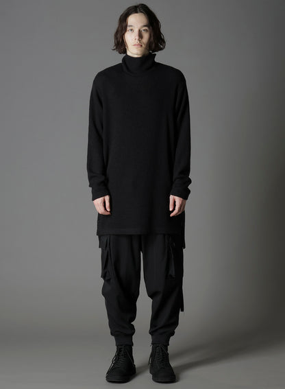 SPIDER WEB KNIT BIG TURTLENECK T-SHIRT