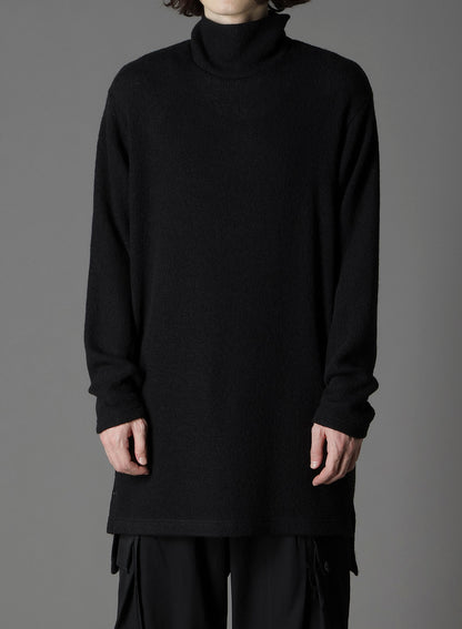 SPIDER WEB KNIT BIG TURTLENECK T-SHIRT