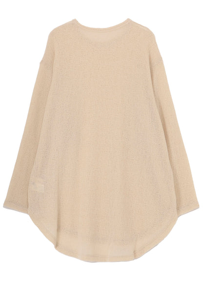 SPIDER WEB KNIT HEM JUMBO LONG SLEEVED T-SHIRT