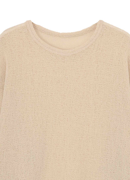 SPIDER WEB KNIT HEM JUMBO LONG SLEEVED T-SHIRT