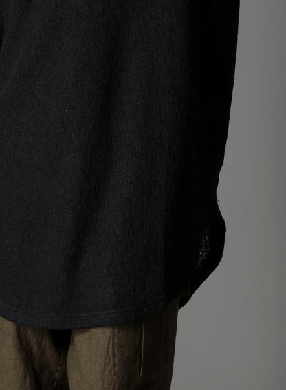 SPIDER WEB KNIT HEM JUMBO LONG SLEEVED T-SHIRT
