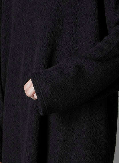 SPIDER WEB KNIT HEM JUMBO LONG SLEEVED T-SHIRT