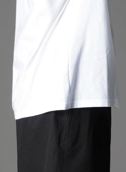 COTTON JERSEY MIX BLOCK LONG SLEEVED T-SHIRT