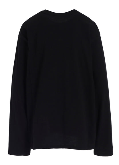 COTTON JERSEY MIX BLOCK LONG SLEEVED T-SHIRT