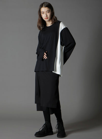 C/MOJERSEY COMBINATION  MIX BLOCK LONG SLEEVED T-SHIRT