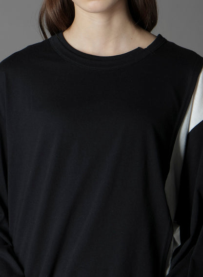 C/MOJERSEY COMBINATION  MIX BLOCK LONG SLEEVED T-SHIRT