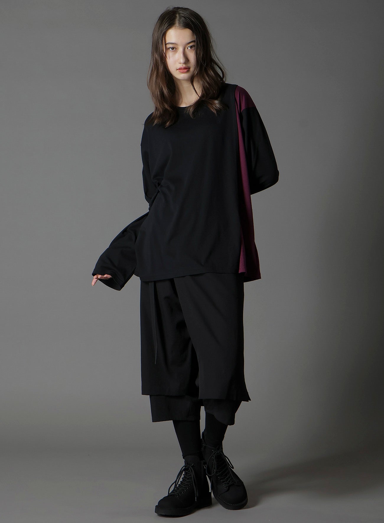 C/MOJERSEY COMBINATION  MIX BLOCK LONG SLEEVED T-SHIRT