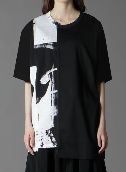 SILKETTE JERSEY NUMBER PATTERN TSUJIKIRI SHORT SLEEVED T-SHIRT