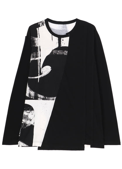 SILKETTE JERSEY NUMBER PATTERN TSUJIKIRI LONG SLEEVED T-SHIRT