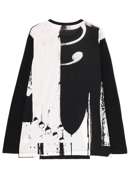 SILKETTE JERSEY NUMBER PATTERN TSUJIKIRI LONG SLEEVED T-SHIRT