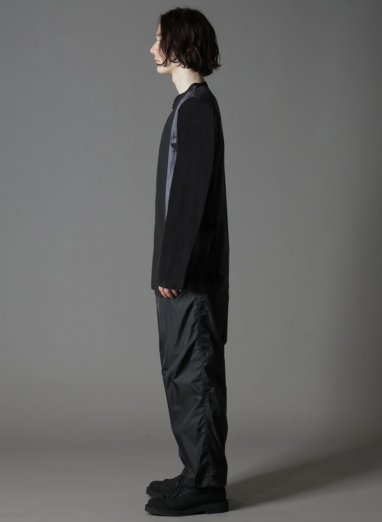 SILKETTE JERSEY NUMBER PATTERN TSUJIKIRI LONG SLEEVED T-SHIRT