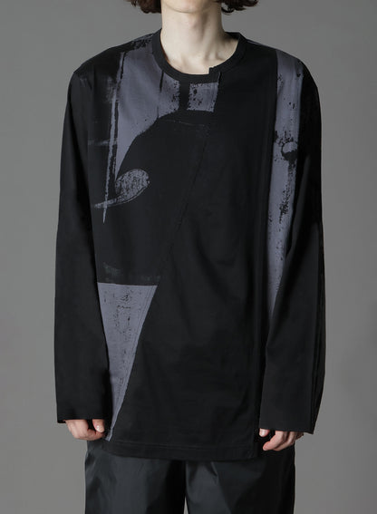 SILKETTE JERSEY NUMBER PATTERN TSUJIKIRI LONG SLEEVED T-SHIRT