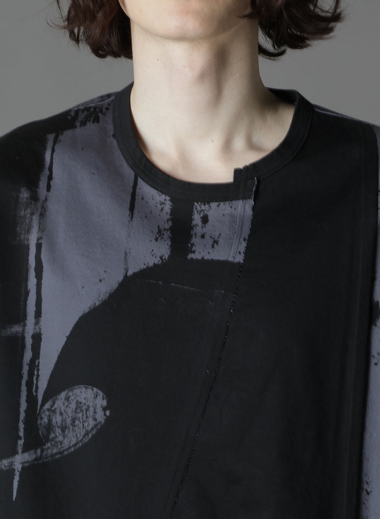 SILKETTE JERSEY NUMBER PATTERN TSUJIKIRI LONG SLEEVED T-SHIRT
